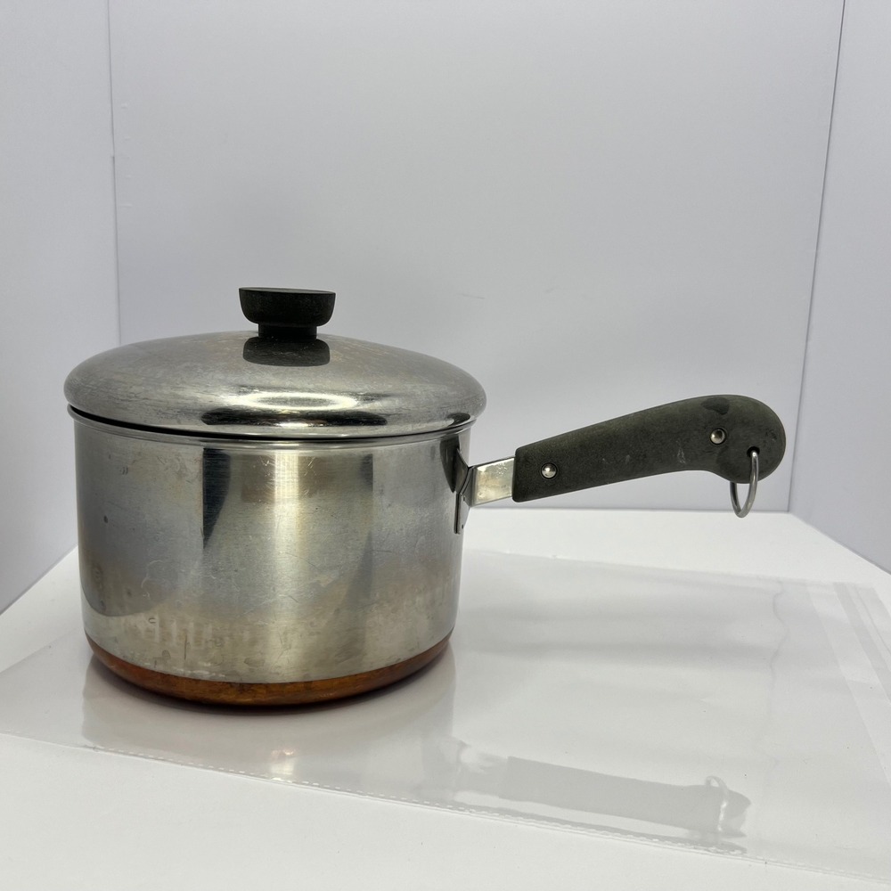Revere Ware Saucepan Pot Kitchen 7in Copper Stainless Steel 22072609 USA Made